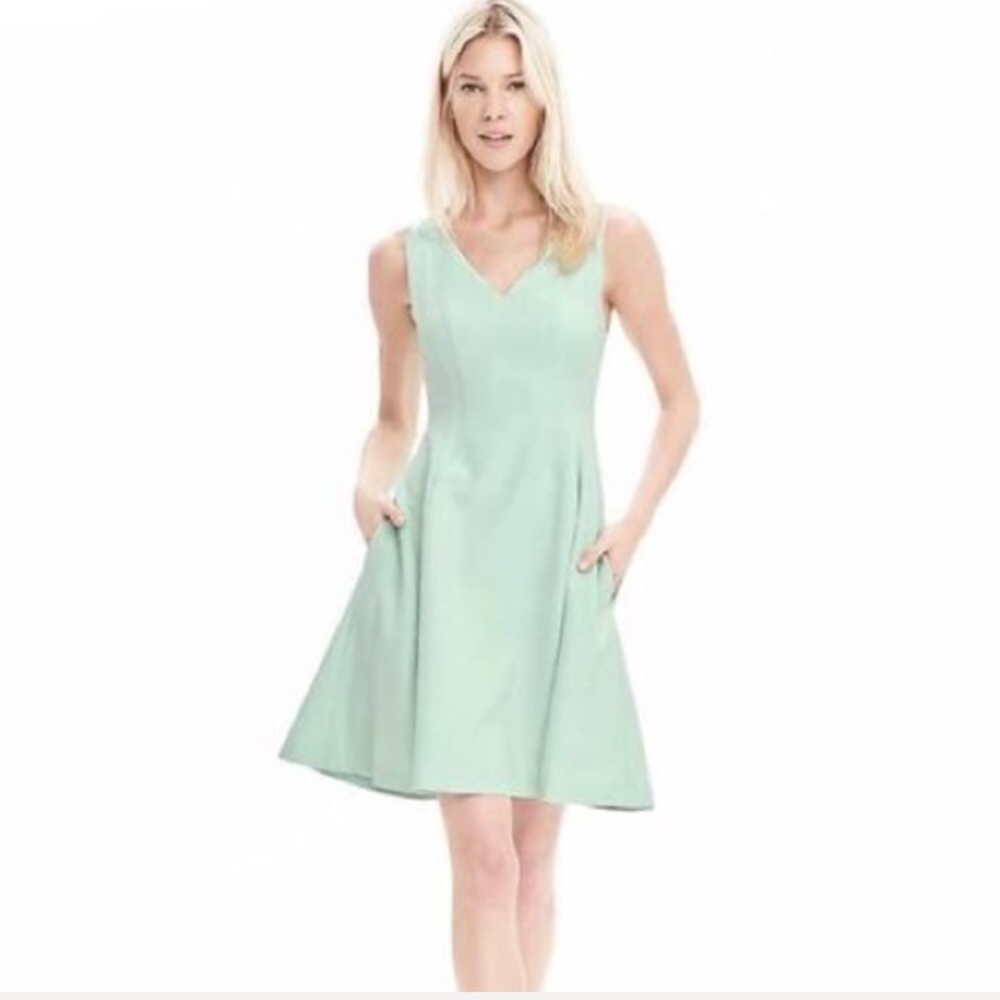 Banana Republic Turquoise Fit and Flare Dress